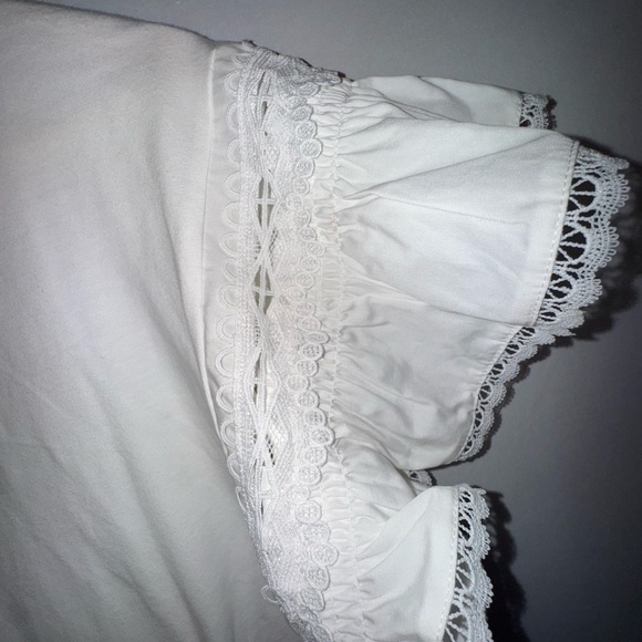 Anne Klein White Flutter Sleeve Tee Top NWT - Picture 3 of 6